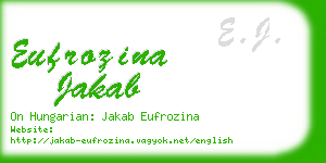 eufrozina jakab business card